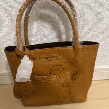 SNOOPY PEANUTS 피넛 스누피 미니 가죽 토트백