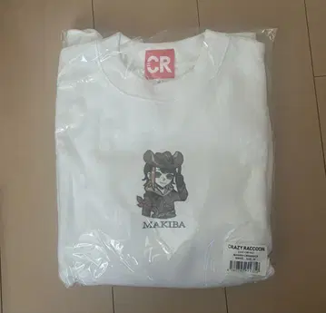CRAZY RACCOON MAKIBA 화이트T셔츠