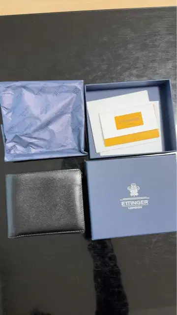 ETTINGER 블랙 접이식 지갑