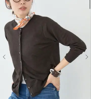 프렌치 린넨 7부 소매 가디건