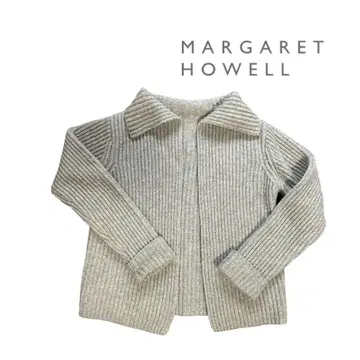 MARGARET HOWELL 그린 긴팔 가디건