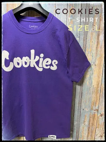 Cookies T셔츠 퍼플 SIZE L