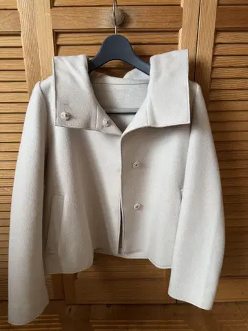 MICHEL KLEIN 후드 부착 자켓 아이보리