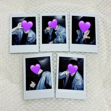 꿈을 먹는 NEON 사쿠가 찰싹 붙는 핑 폴라로이드 5장 세트