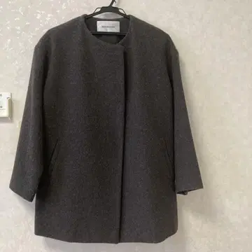 NATURAL BEAUTY BASIC 코트 다크 브라운 새상품급