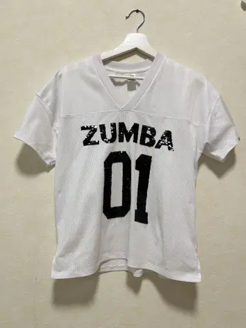 ZUMBA 메쉬 T셔츠 화이트 01