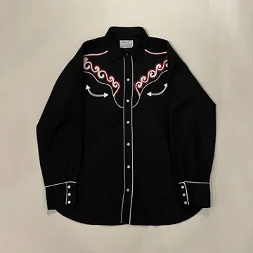 70년대 H BAR C 웨스턴 셔츠
