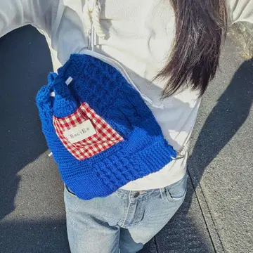 냅색 숄더백 니트