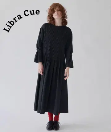 Libra Cue 클래식 핀턱 롱 원피스 완판템