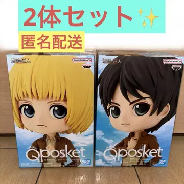 [ 2체 세트 ] 진격의 거인 피규어 Qposket 엘렌, 아르민