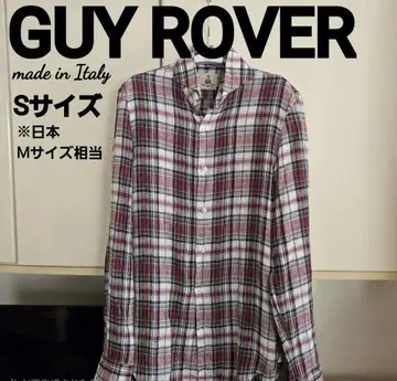 새상품급 GUY ROVER 빨간색 체크 긴팔 셔츠 S사이즈 린넨 린넨