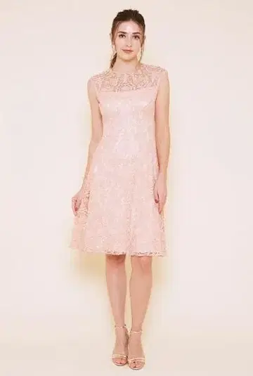 새상품 TADASHI SHOJI 원피스 핑크 레이스