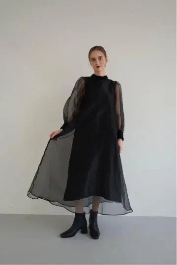 acka sheer over one-piece black