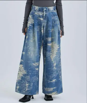 TAAKK DENIM WIDE PANTS/와이드 데님 팬츠