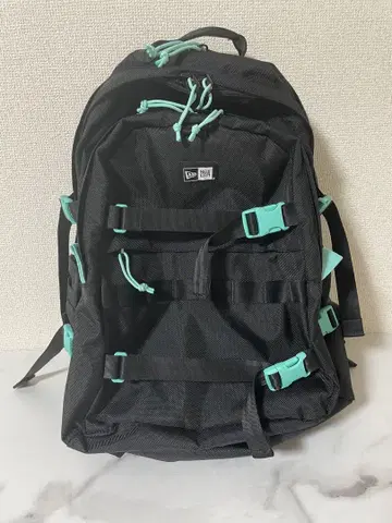 NEW ERA 커리어 팩 35L 블랙/민트 블루 백팩 뉴에라