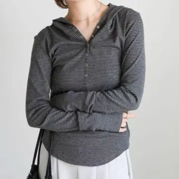셀렉 모카 보더 후디 롱T