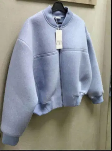 Zara 라이트 블루 봄버 자켓 M