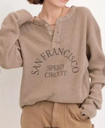 라빠르망 굿그리프 헨리넥 긴팔 상의 브라운