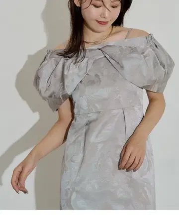 [ 새상품 ] LE'RURE Docking big ribbon dress