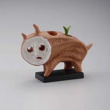 오카모토 타로 걸작선 강아지 화분 피규어 카이요도