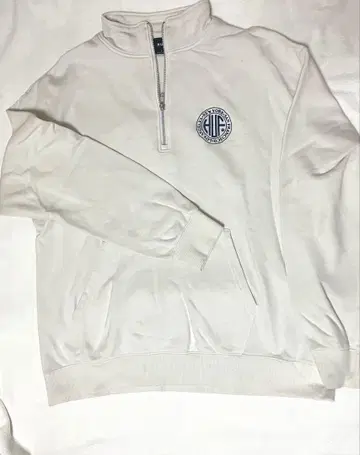HUF 하프 지퍼 화이트 L 사이즈