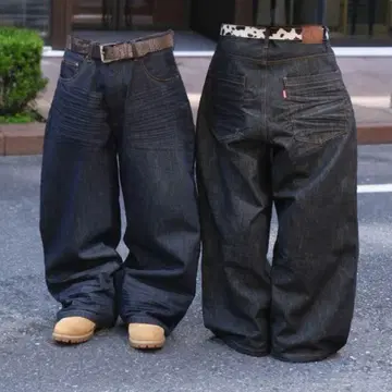 BELVET Baggy rigid denim - M / Navy
