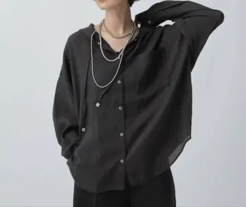 LEPSIM 시어 후드 긴팔 셔츠