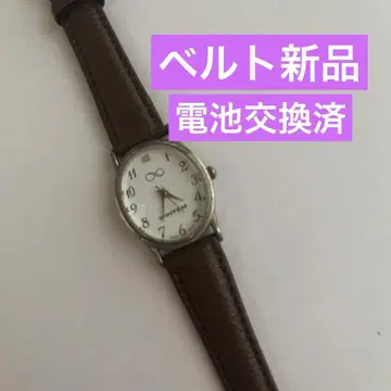 WINTEM 손목시계 화이트 페이스*브라운 가죽*배터리와 벨트 새상품