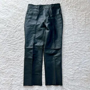 XL 사이즈 가죽 팬츠 소가죽 블랙 바이커