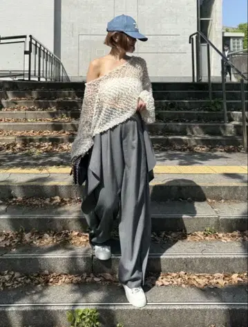 cygne 팝콘 시스루 니트 (화이트)