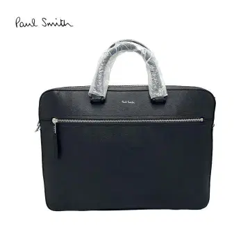 새상품 폴스미스 비즈니스 백 블랙 스트로우 그레인 가죽 145