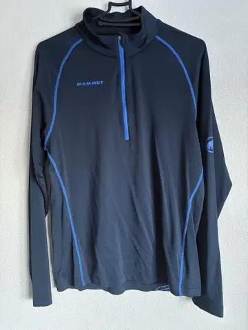 MAMMUT 마무트 하프 지퍼 상의 네이비 저리