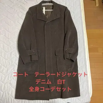 브라운 코트 런던산 테일러드 자켓 데님 전신 1만 엔 이내 코디