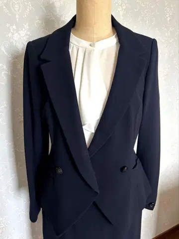 더마 컬렉션 마프 더블 조젯 다크 네이비 수트 7호