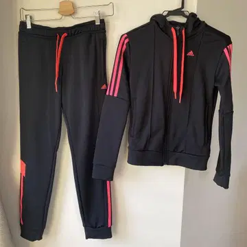 adidas 블랙 저지 세트 S