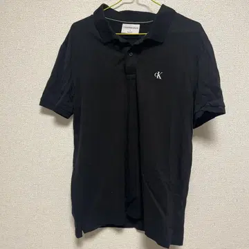 Calvin Klein Jeans 블랙 피케 셔츠 CK 로고