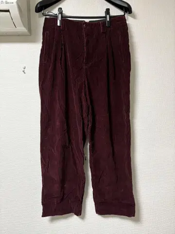 코듀로이 슬랙스 버건디 와인 레드