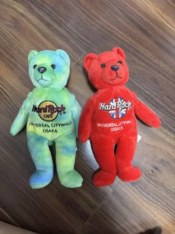 Hard Rock Cafe 봉제 인형 2개 세트