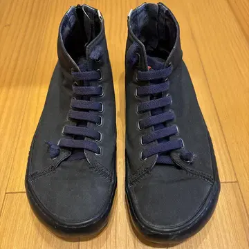 캠퍼 41 26.5cm 캔버스 하이컷 스니커즈 블랙 새상품급