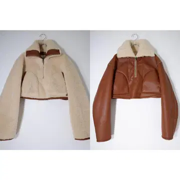 NKNIT 니트 2023AW vegan mouton half zip