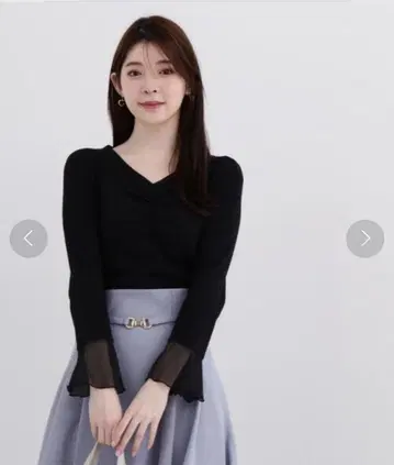 프로포션 바디 드레싱 셔링 골지 상의 티셔츠 블랙