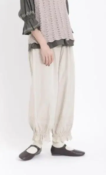 사만사 모스모스 밑단 조임 레이스 팬츠