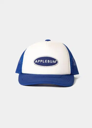 APPLEBUM 로고 메쉬 캡 화이트/블루