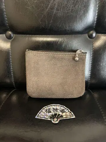 후쿠로쿠쥬 스웨이드 지갑 그레이 Biker Wallet