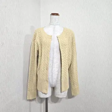 Knot your Rights 케이블 짜임 니트 가디건 ( L ) 베이지