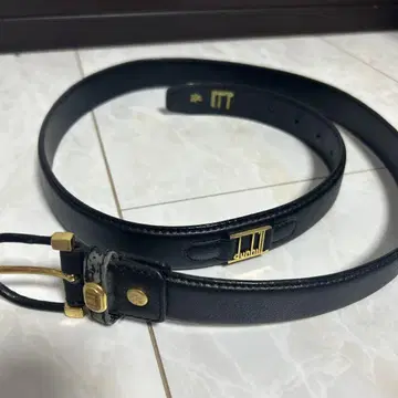 dunhill 블랙 가죽 벨트