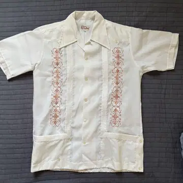 70s Chacmod 쿠바 셔츠 자수 빈티지 레어