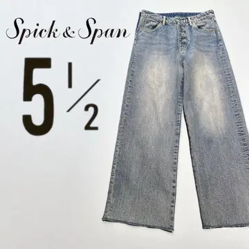 Spick & Span 5 1/2 데님 27인치 와이드 배기 데님