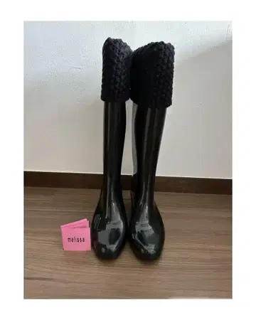 멜리사 롱 레인부츠 블랙 24cm