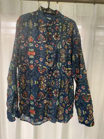 Desigual 파랑 꽃무늬 긴팔 셔츠